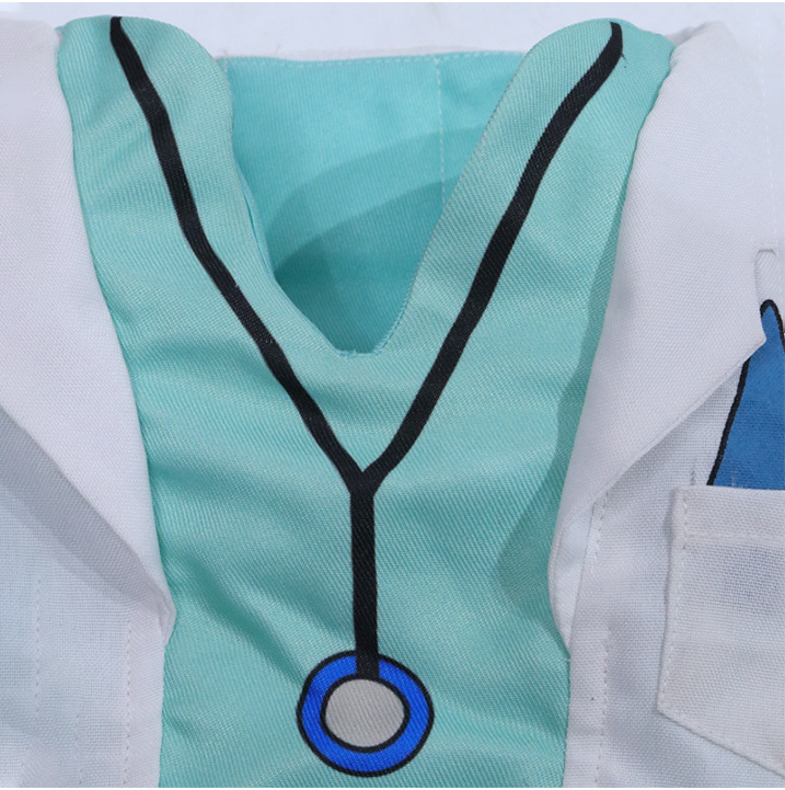 Pet Doctor Costume Veterinarian Scrubs with Lab Coat for Dogs